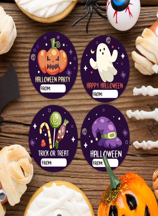 TIRYWT Funny Halloween Candy Skull Tags Stickers for Bags & Decor, Cute Halloween Label Stickers, Happy Halloween Holiday Stickers for Parties - A02 - Image 5